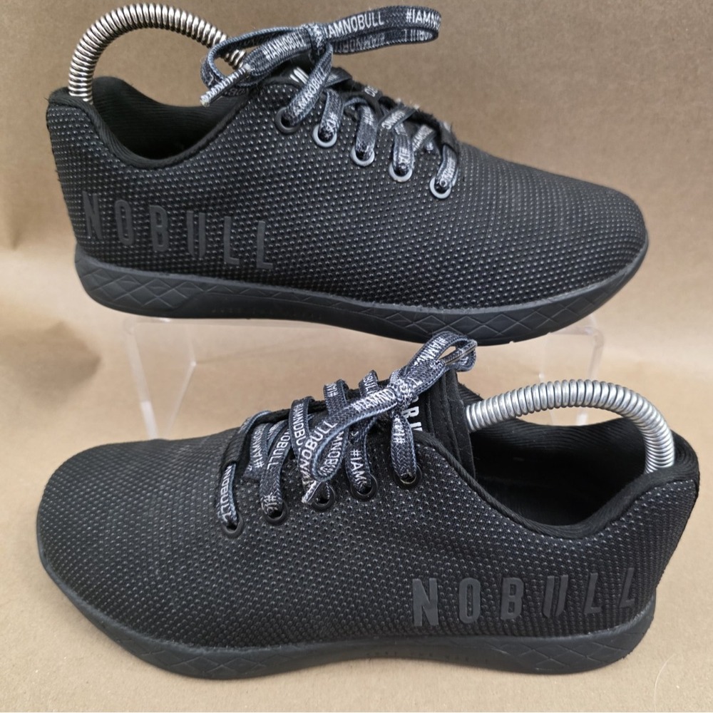 NOBULL (Sz 8)  Black SuperFabric Trainer CrossFit Workout Gym Shoes